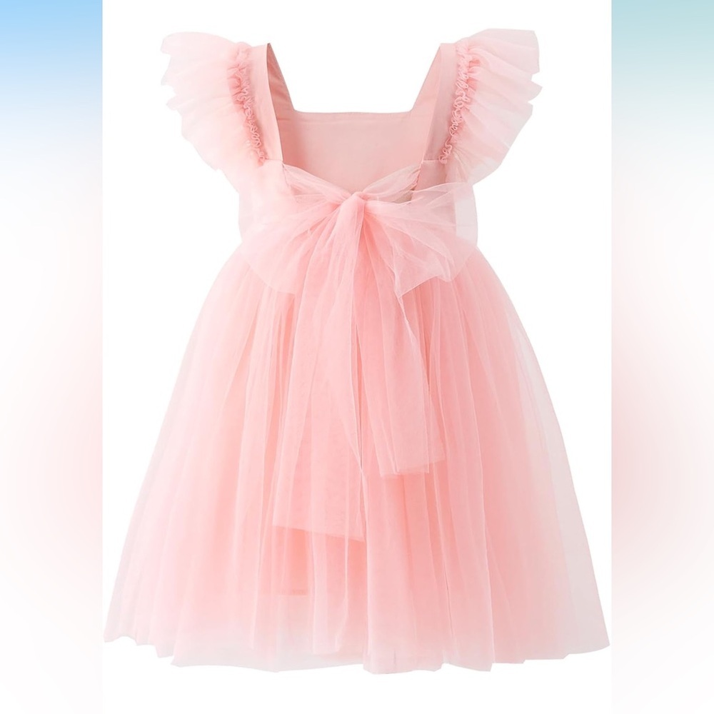 Girl’s Pink Ruffled Tulle Party Dress Size 5/6 Y, 120 cm - Picture 11 of 13